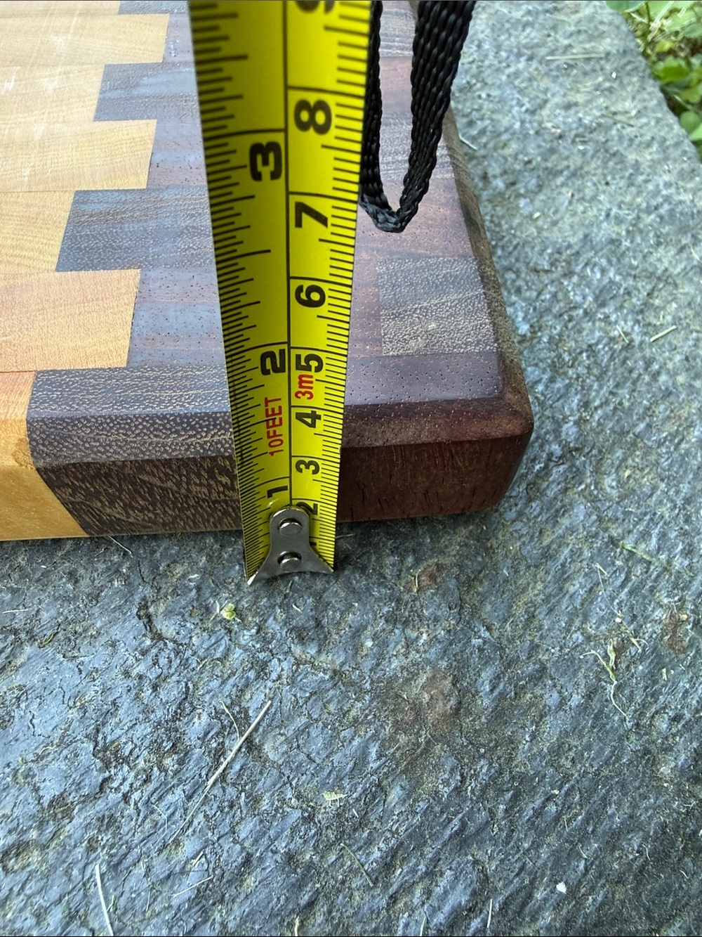 Handmade End Grain Wooden Cutting Board - Two-Tone Chess Pattern - Picture 12 of 12